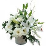 Kutuda Beyaz Gerbera ve Lilyum Aranjmanı ARJ0035 - Görsel 2