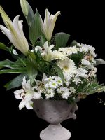 Dekoratif Saksıda Lilyum Gerbera ve Papatyalar ARJ0043 - Görsel 2
