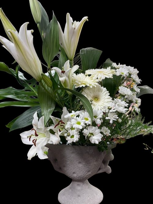 Dekoratif Saksıda Lilyum Gerbera ve Papatyalar ARJ0043 - Görsel 2
