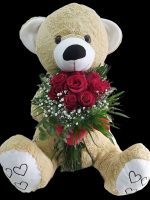 Peluş Ayıcık ve Kırmızı Gül Buketi BKT0013 - Görsel 2