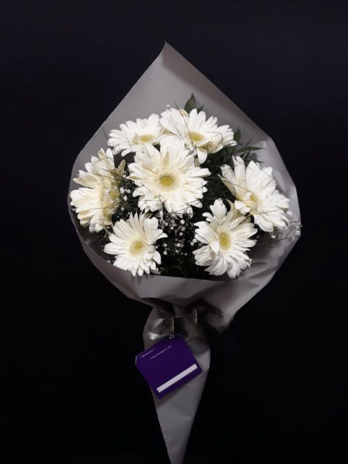 Beyaz Gerbera Buketi 7 Dal BKT0110 - Görsel 2
