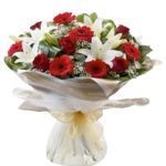 Kırmızı Gerbera ve Lilyum Buketi BKT0186 - Görsel 2