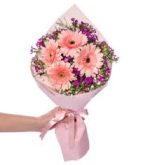 Pembe Gerbera ve Hüsnü Yusuf Buketi BKT0195 - Görsel 2