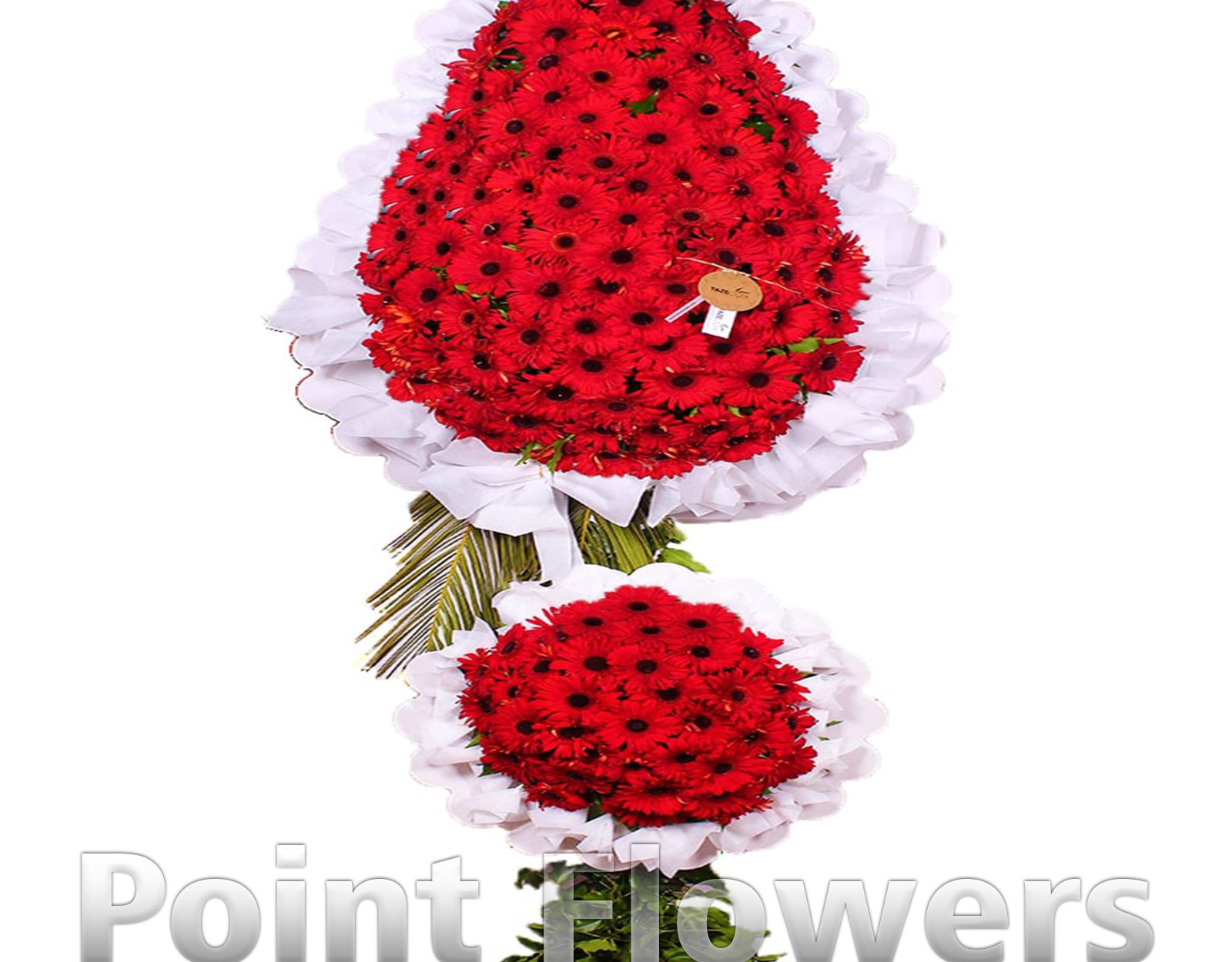 DÜĞÜN&AÇILIŞ ÇİFT KATLI DELUXE KIRMIZI GERBERA GERBERA ÇELENK