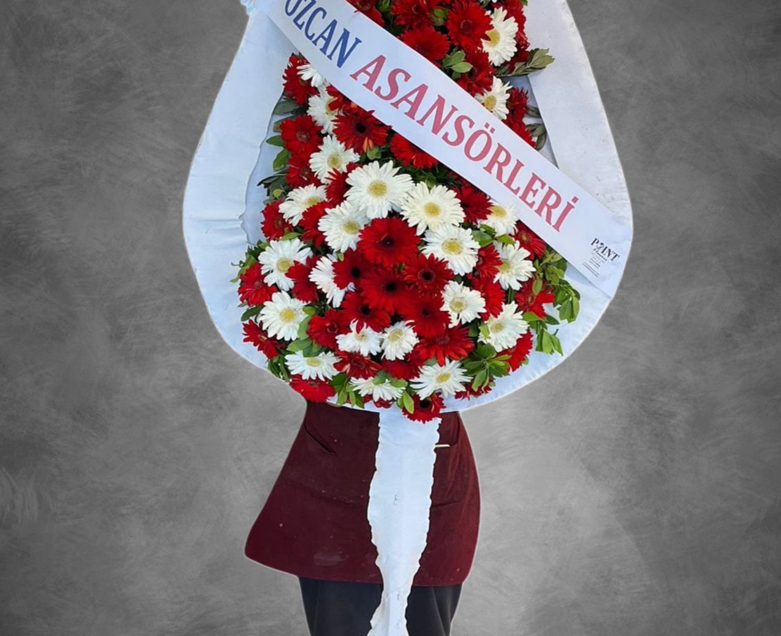 DÜĞÜN&AÇILIŞ CANLI KIRMIZI BEYAZ GERBERA ÇELENK