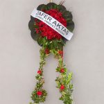 Kırmızı Gerbera Çiçekli Cenaze Merasim Çelengi CLK0001 - Görsel 2