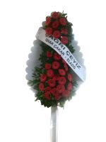 Kırmızı Yapay Gerbera Çelenk CLK0029 - Görsel 2