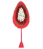 Kırmızı Beyaz Canlı Çiçek Gerbera Çelenk CLK0033 - Görsel 2