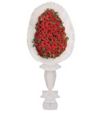 Canlı Kırmızı Gerbera Çelenk CLK0036 - Görsel 2