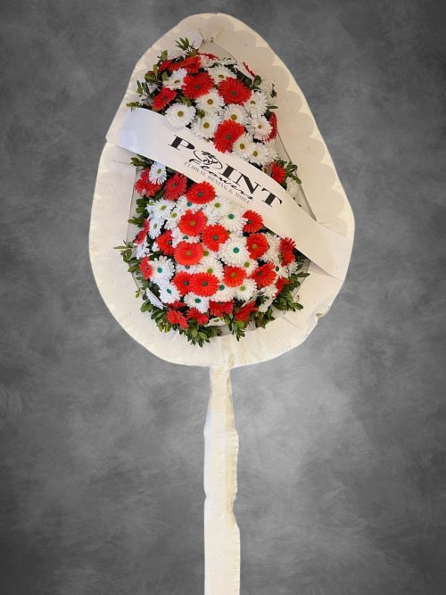 DÜĞÜN&AÇILIŞ YAPAY KIRMIZI-BEYAZ GERBERA ÇELENK - Görsel 1
