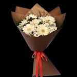Beyaz Gerbera ve Papatya Buketi BKT0106