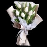 Beyaz Lale Buketi 9 Dal. BKT0075