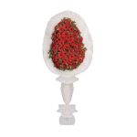 Canlı Kırmızı Gerbera Çelenk CLK0036