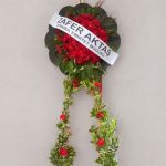 Kırmızı Gerbera Çiçekli Cenaze Merasim Çelengi CLK0001