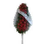 Kırmızı Yapay Gerbera Çelenk CLK0029