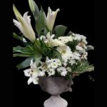 Dekoratif Saksıda Lilyum Gerbera ve Papatyalar ARJ0043