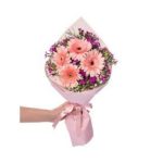 Pembe Gerbera ve Hüsnü Yusuf Buketi BKT0195