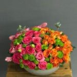 Sermikte Turuncu ve Pembe Çardak Güller ARJ0045