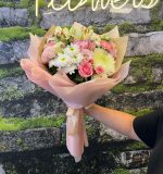 SofLove Buzlu Sarım Anastasia&Gül&Krizantem Buketi - Görsel 3