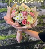 SofLove Buzlu Sarım Anastasia&Gül&Krizantem Buketi