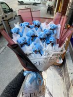 Mega Boy Ledli Mavi Ayıcık Buketi - Görsel 3