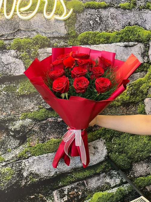 11'Li Kıpkırmızı Gül Buketi - Görsel 2
