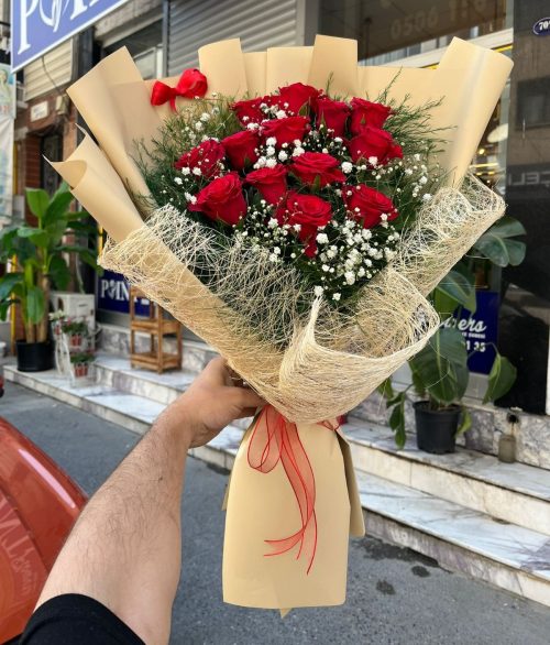 🌹 13'Lü Kırmızı Gül Buketi  💝✨ - Görsel 4