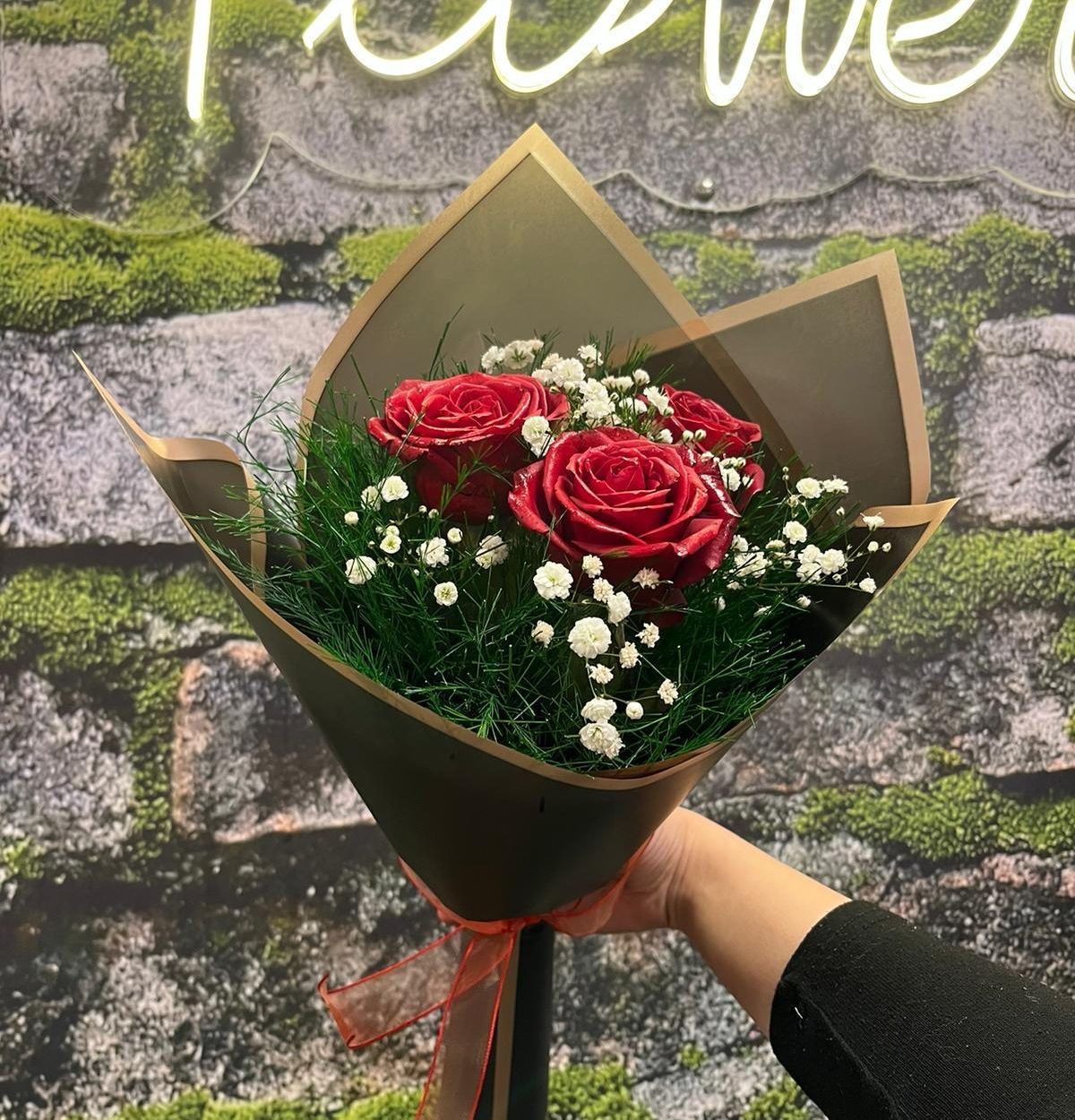 🌹3’lü Mini Kırmızı Gül Buketi