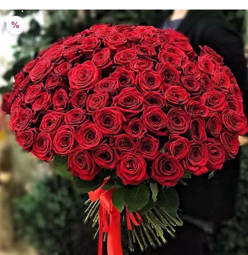🌹Natural 101 Kırmızı Gül Buketi  💝✨ - Görsel 1