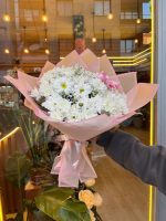 🌸 Büyük Boy Beyaz Kasımpatı Buketi – Saflığın ve Zarafetin Simgesi ✨🎀