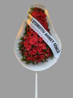 Yapay Kırmızı Gerbera Çelenk