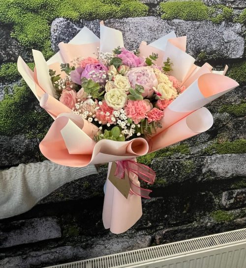 💐 Premium Şakayık ve Çardak Güllü İthal Buket 💐 - Görsel 2