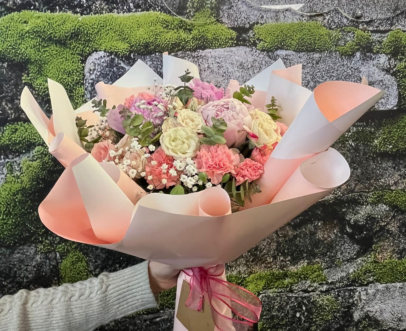 💐 Premium Şakayık ve Çardak Güllü İthal Buket 💐