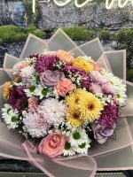 🌷 Mix Çiçek Buketi – İthal Gül, Papatya ve Krizantemlerle Göz Alıcı Tasarım! - Görsel 3
