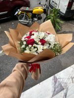 🌹 Kır Papatyalı ve  Kırmızı Güllü Zarif Buket 💐