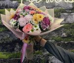 SoftLove Mix İthal Gül Papatya Krizantem Buketi - Görsel 2