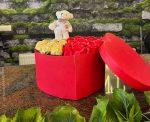 ❤️Kırmızı Kalp Kutuda Sabun Gül-Çikolata Aranjmanı 🍫🐻 - Görsel 3
