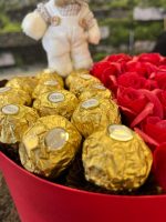 ❤️Kırmızı Kalp Kutuda Sabun Gül-Çikolata Aranjmanı 🍫🐻 - Görsel 5