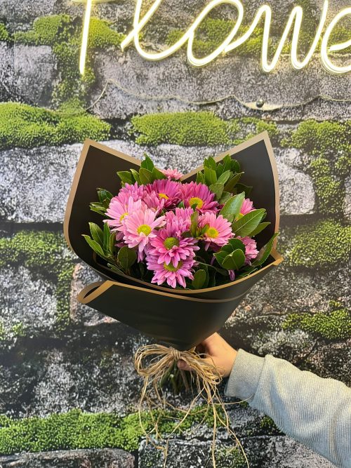 🌸 Küçük Boy Pembe Papatya Buketi - Görsel 2