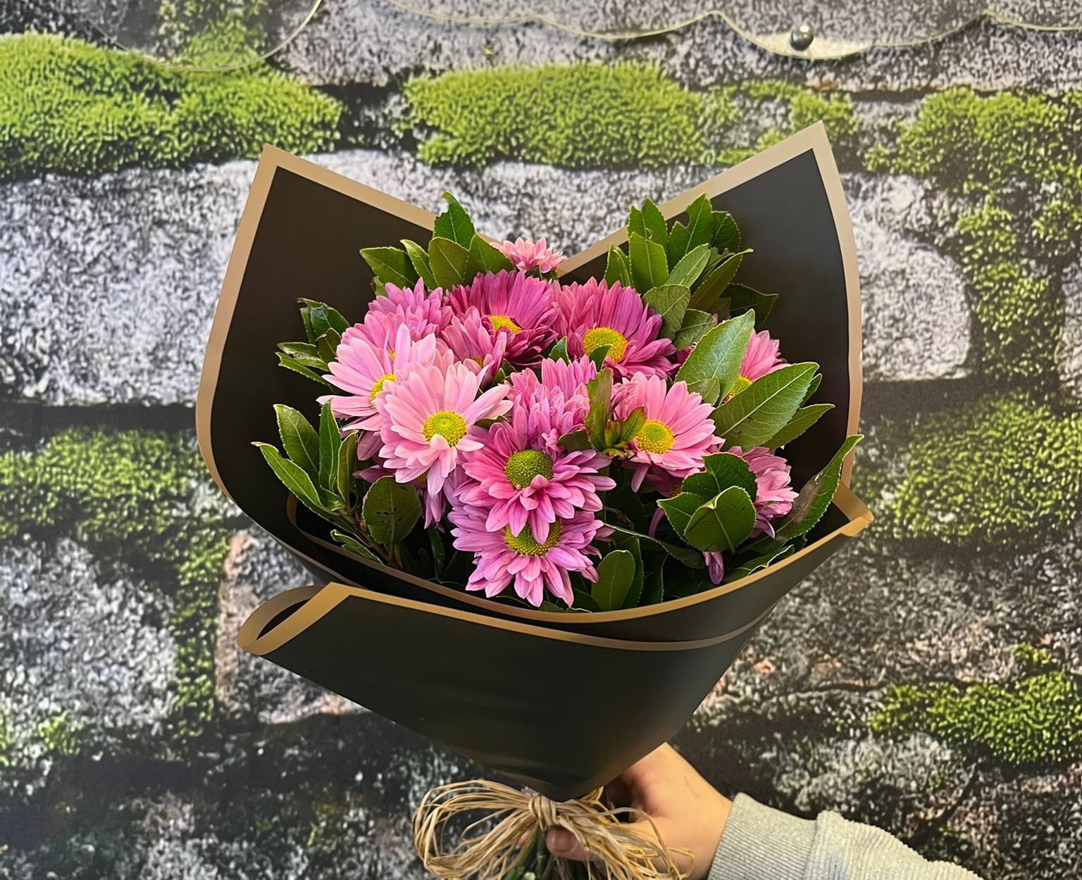 🌸 Küçük Boy Pembe Papatya Buketi