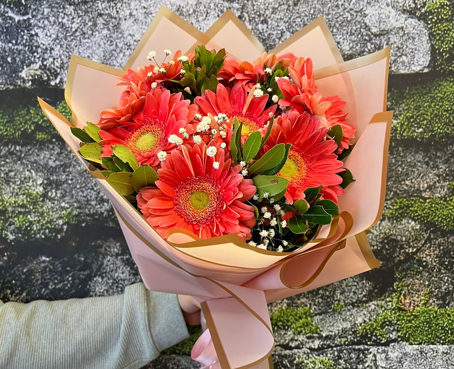 Orta Boy Pembe Gerbera Buketi🌸🌸