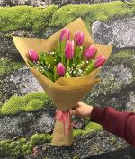 Orta Boy 7 Pembe Lale Buketi 🌸 - Görsel 2