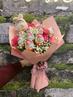 Pembe Kinder Joy Ayıcık ve Gül Buketi 🌸✨