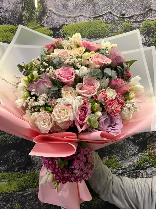 💖PINKLOVER Premium İthal Pembe Gül Buketi - Görsel 3