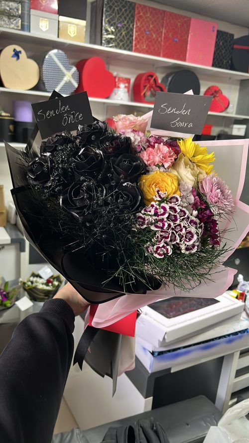 Orta Boy Canlı Senden Önce Senden Sonra Buketi 💐✨ - Görsel 1