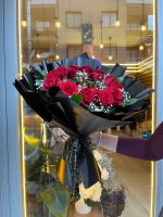 Trend Canlı Kırmızı Gül Ledli Ayna Buketi - Görsel 4