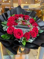 Trend Canlı Kırmızı Gül Ledli Ayna Buketi - Görsel 3