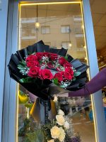 Trend Canlı Kırmızı Gül Ledli Ayna Buketi