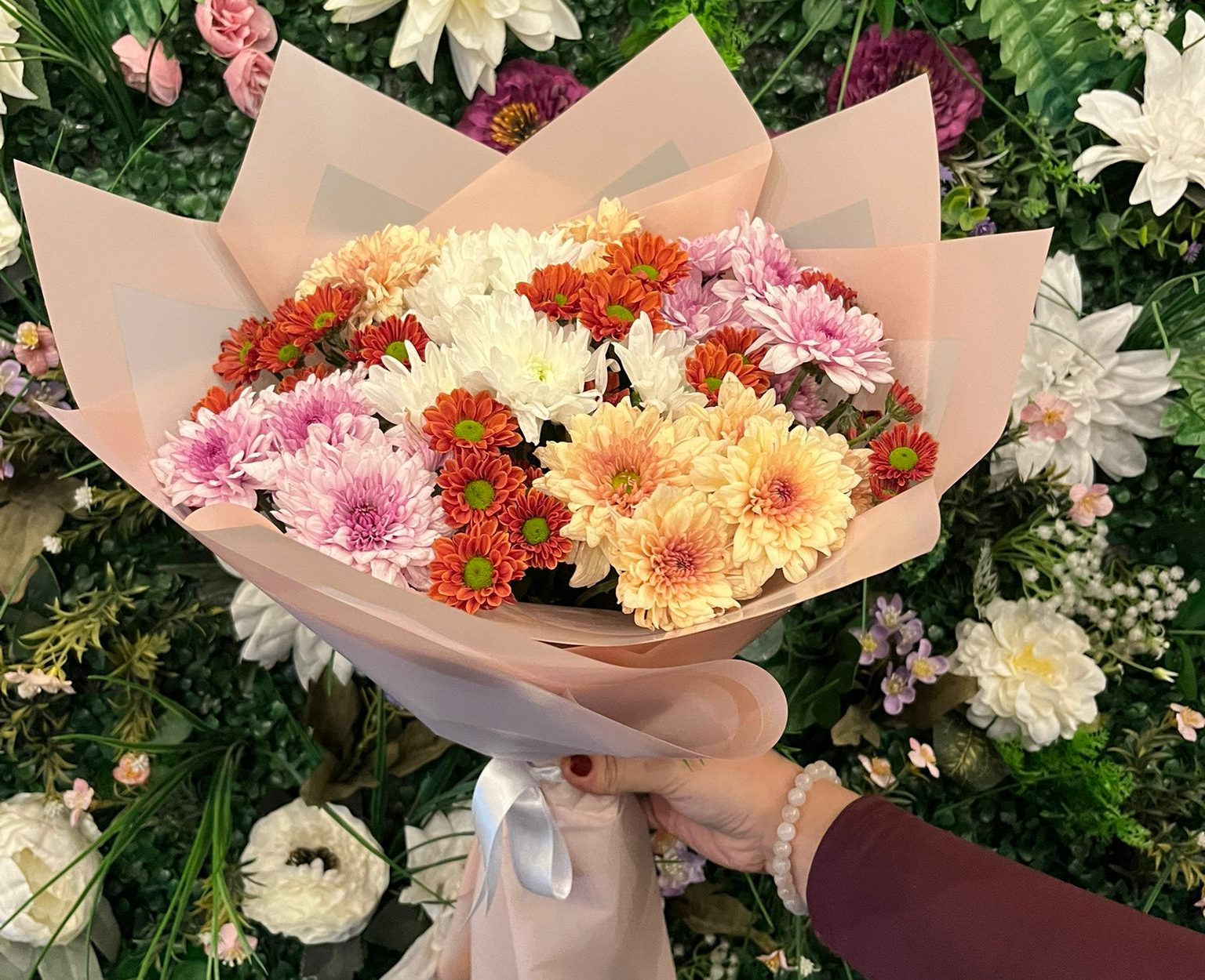 Mix Kasımpatı Buketi 💐 Renkli ve Canlı Çiçek Uyumu