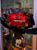 Trend Canlı Kırmızı Gül Ledli Ayna Buketi - Görsel 5